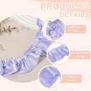 uxcell 11 Yards 3D Pleated Chiffon Lace Trim 2" Satin Ruffle Ribbon Pleated Sewing Fabric Trim for Headwear Dress Bag Wedding Dress Home Decoration, Light Purple