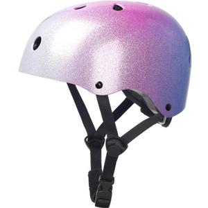 Toddler Kids Bike Helmet,Adjustable for Child Boys Girls,Multi-Sport & Ventilation for Bicycle Scooter Skateboard Skate (S: 48-54 cm / 18.9"-21.3", Sparkly Rainbow Gradient)