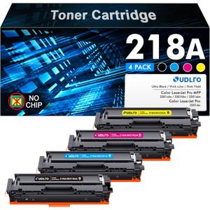 218A Toner Cartridges 4 Pack - 3301fdw Toner Replacement for HP 218X Toner Cartridges: HP 218A for HP Color Laser Pro MFP 3301FDW 3301CDW 3201DW 3301SDW Printer 218, W2180A 218A High Yield Ink NO CHIP