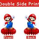 8Pcs Mario Table Centerpiece Birthday Party Supplies Double Side Table Decorations for Mario Themed Party Decorations