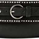 Lucky Brand womens Studded Leather Belt | Stylish | Classic | Modern | Jeans | Pants | Skirt | Dress