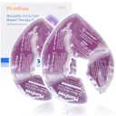Large Breast Therapy Packs, Hot and Cold Breast Pads with 2 Soft Covers, Reusable Cooling Gel Packs are Breastfeeding Essentials, Relieve Clogged Ducts/Nipple Pain/Engorgement