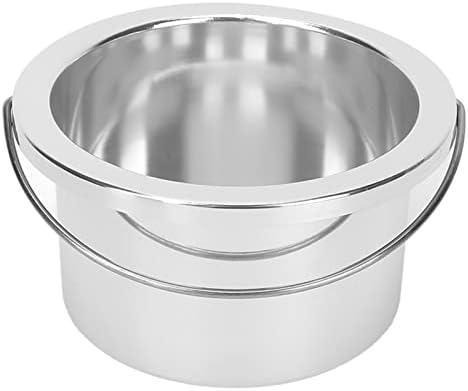 Wax Warmer Replacement Pot, 100mm Wax Warmer Inner Pot, Portable Silver Hair Waxing Warmers Accessory Depilatory Container for Hair Remover Waxing Machine