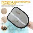 Pet Hair Remover Glove for Couch, Carpet & Car Seats, Reusable Electrostatic Dog Cat Hair Removal Glove, 5 Finger Design for Furniture, Clothing, Car Interior, Magic Brush Pet Hair (Yellow)