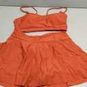 Kisscynest Womens Swim Skirt High Waisted Bikini Sets Two Piece Tummy Control Swimsuits Scoop Neck Sporty Bathing Suit (Large, Burnt Orange)