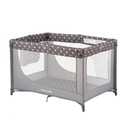 Pamo Babe Portable Crib Baby Playpen with Mattress and Carry Bag Grey (Grey)