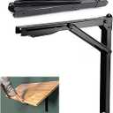 24inch Folding Shelf Brackets Garage Heavy Duty Steel Max Load 500lb Floating Wall Mounted Collapsible Shelf Bracket Space Saving (Pack of 2, No Board)