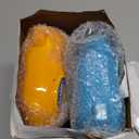 JOYIN 2 Bubble Guns with 2 Refill Solution (10 oz Total), Automatic Bubble Maker Blower Machine for Kids, Toddlers, Outdoors, Party, Birthday Gift, Easter Toys (Blue, Orange)