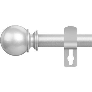 Silver Curtain Rods for Windows 48 to 84 or 88 Inches Max - 5/8'' Metal Heavy Duty Curtain Rods Set - Rustic Decorative Drapery Rods with Brackets for Farmhouse, Bedroom, Sliding Glass Door (30-88"(1 Pack))