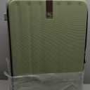 Hanke 24 Inch Checked Luggage PC Hard Shell luggage Top Opening Aluminum Frame Travel Luggage Suitcases with Wheels for Woman Men.(Bamboo Green)