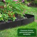 6PCS Metal Edging for Landscape - 40" L x 10" H Each (20ft Total),Metal Edging Border with 6 Clips, Galvanized Steel Edge for Lawn Yard