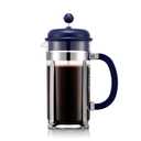Bodum 34oz Caffettiera French Press Coffee Maker with Reusable Stainless Steel Filter, BPA-Free Plastic Carafe, Midnight Blue