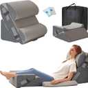 6PCS Wedge Pillow Set for After Surgery, Back Pillow for Bed Sitting Up, Orthopedic Bed Wedge for Body, Leg Pain Relief, Memory Foam Pillow for Post Surgery, Sleeping, Acid Reflux, Gerd, Grey