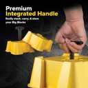 Camco Fasten RV Leveling High-Gain Base - Nesting Design for RV Storage - Convenient Carry Handle - Compatible w/Square RV Leveling Blocks and RV Jacks - Supports Up to 8,000lbs, 2-Pk (44539)