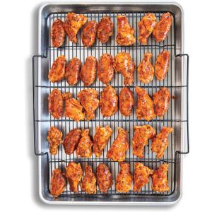 Nordic Ware Extra Large Oven Crisping Baking Tray, with Rack, Silver