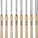 HURRICANE 8pc Wood Lathe Chisel Set Wood Turning Tools Wood Lathe Tools HSS Turning Tools for Woodworking with Wooden Box - Perfect Tools for Precision Cutting and Smooth, Detailed Projects