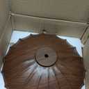 Walnut Finish Flush Mount Ceiling Light,Hallway Lighting Fixture with Metal Lampshade,Mid Century Semi Flush Mount Ceiling Lamp for Hallway Entryway and Office (Wood)