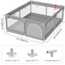 79"71" Extra Large Baby Playpen, Big Playpen for Babies and Toddlers, Gap-Free, Climb-Proof Play Yard, Spacious Baby Play Pen with Zippered Door and Storage Bag