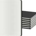 Dot Grid Notebook A5-60 Pages Thick Paper No Bleed, Black Cover Bullet Journal & Sketchbook, Lay Flat Binding for Smooth Writing | Dotted Notebook for Notes, Planning, Drawing, 12 Pack