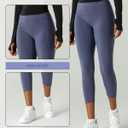 Women's High Waisted Moisture - Wicking Yoga Leggings with Pockets, Reflective Stripes & Shirt Loop for Active Lifestyle (S)