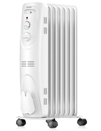 PELONIS Radiator Heater for Large Space, Electric Oil Filled Radiator, Dual Knobs, 1500W, Quiet Space Heater, 3 Modes, Tip-over Protection (Not Working)