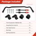55398938AC Front Suspension Stabilizer Bar Fit For 2009-2010 Dodge Ram 1500, 2011-2018 Ram 1500, 2019-2022 Ram 1500 Classic 4WD, Sway Bar End Links Kit with Bushing, Replace K80894 55398938AB