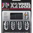 Gorilla Automotive (71631X) 12mm x 1.50 Thread Size Acorn Chrome X2 Wheel Lock (Pack of 4)