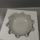 Bloomingville 9.75 Inches Stoneware Bowl with Orbs and Reactive Glaze, Cream
