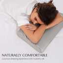 THXSILK 19 Momme 100% Mulberry Silk Pillowcase for Contour Memory Foam Pillow, Contour Pillow Case Cover, Cervical Pillow Case, Pack of 1(Grey, 21"x14.5"x4.9"/4.2")