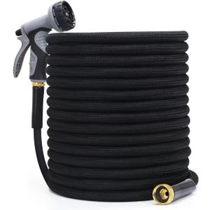 Garden Hose, Portable,Lightweight, Leak-Proof Metal interface,Water Hose for Yard, No-Knots, Wear-Resistant, NON-EXPANDABLE Ultra Lightweight,Sturdy, Flexible, 3/4GHT, Garden (100FT)