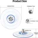 2 x 4pcs Suction Cups 3.4"/85mm Clear PVC Without Hooks Large Sucker Pads with M8 Screws Extra Strong Suction Holder for Cat Window Perch