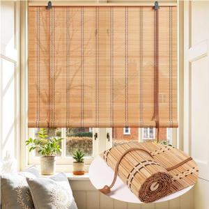 Bamboo Blinds 72x48 inch Bamboo Roman Shades for Indoor Windows Outdoor Patio,Light Filtering Sunshade Roll Up Window Shades,Easy to Install