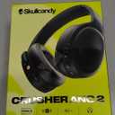 Skullcandy Crusher ANC 2 Wireless Over-Ear Bluetooth Headphones with Multi-Sensory Bass, Active Noise Cancelling, Up to 60 Hours Battery, Microphone for iPhone Android - True Black