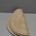 AHHFSMEI Round Braided Placemats Set of 6 Round Table Mats for Dining Tables Natural Woven Heat Resistant Place mats 15 Inch (Beige)