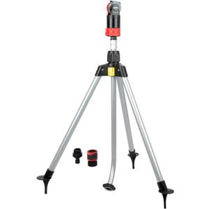 Eden 11530 Multi-Pattern Turbo Gear Drive Metal Tripod Sprinkler Plus Misting System w/Quick Connect Starter Kit, 360 Degree Coverage