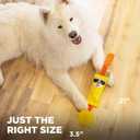 Outward Hound Fire Biterz Tugz Yellow Llama Durable Firehose Dog Tug Toy with Squeaking Ball