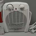 Comfort Zone Personal Space Heater, 750/1500W Fan-Forced Electric Heater, Adjustable Thermostat, Tip-Over & Overheat Protection, Cool-Touch, Portable Indoor Heater for Home & Office (White)