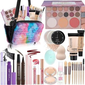 Makeup Set for Teens Makeup Kits for Teens & Girls Women - Travel Makeup Kit for Women Full Kit with Eyeshadow Palette, Lipstick & More, Make Up Set for Teenager Girls (Chx-1528)
