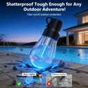 Beizelte Outdoor String Lights, 150FT RGB+IC Outside Light Dimmable Shatterproof LED Bulbs, IP67 Waterproof Chasing Effect Lighting DreamColor Patio Strip Lights for Backyard, Balcony, Outdoor Living