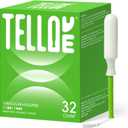Tellove Tampons with 100% Organic Cotton Core, 32 Count(16 Regular, 16 Super), Featuring 360 Comfort-Expand Technology with BPA-Free Applicator, Leak-Proof for 8 Hours, Comfort-Fit for Sensitive Skin