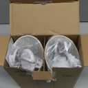 SUNVIE 2 Pack Uplighting Indoor Floor Can Light, 5W Up Lights with 2700K LED GU10 Bulbs, Uplights Floor Spot Lights Indoor for Home Accent Lighting, 5.9 FT Plug Cord & Foot Switch (White)