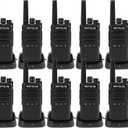 Retevis RT68B Walkie Talkies Long Range, Compact Handsfree Rechargeable 2 Way Radios with Charging Base, Emergency Alarm, FRS Walkie Talkie for School Security Warehouse(10 Pack)