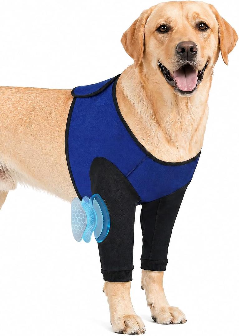Dog Front Leg Sleeve to Stop Licking, Dog Elbow Protector for Surgery, Hot spot, Wound, Stitche, Granuloma, Skin Issues, Soft Breathable Cover for Large Medium Small Dogs