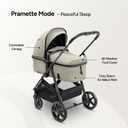 Mompush Wiz 2 in 1 Baby Stroller with Infant Pramette Mode, One Hand Fold Convertible Newborn to Toddler Stroller with Reversible Seat and Large UPF 50+ Canopy