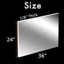 CALPALMY (2 Pack) 1/8" Thick Clear Acrylic Sheets - 24" x 36" Pre-Cut Plexiglass Sheets for Craft Projects, Signs, Display Cases, Sneeze Guard and More - Cut with Engraver, Power Saw or Hand Tools