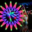 58 PCS LED Foam Glow Sticks Bulk, Glow in the Dark Party Supplies with 3 Modes Colorful Flashing, Neon Party Favors for Birthday, Wedding, Carnival, Concert, New Year