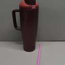 Owala FreeSip Tumbler Insulated Stainless Steel Water Bottle with Builtin Straw and Side Handle, For Travel, Work, School, and Sports, 40oz, BPA Free, Leak Proof, Black Cherry