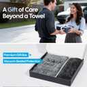 Wigoo Microfiber Car Drying Towels 36" x 24" [1300GSM Ultra-Absorbent, No Streaks & Scratches] Dual-Sided Edgeless Cleaning Towel with Twisted Loop, for Detailing, Cars, SUV, Truck(2-Size Green Set)