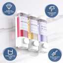 Shower Soap Dispenser Wall Mounted No Drill Shampoo Dispenser for Shower Wall Shampoo and Conditioner Dispenser Bathroom Hotel 3 * 300ml White with Labels