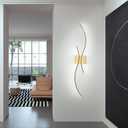 CANEOE Modern Led Wall Light Set of Two, 39inch Gold Indoor Led Wall Sconce Lighting, Bathroom Vanity Light Fixtures Over Mirror for Living Room Hallway Bedroom Bedside Wall Lamp (Gold,6000K,2 Packs)